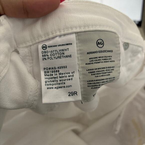 Adriano Goldschmied The Stevie Ankle Jeans White Size 29 - Picture 8 of 8